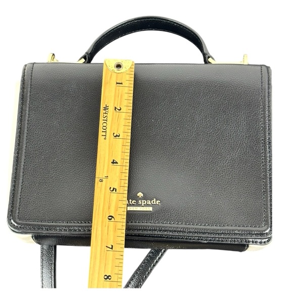 Kate Spade Patterson Drive Maisie Medium Convertible Crossbody Handbag Blk Ivory - Picture 11 of 11